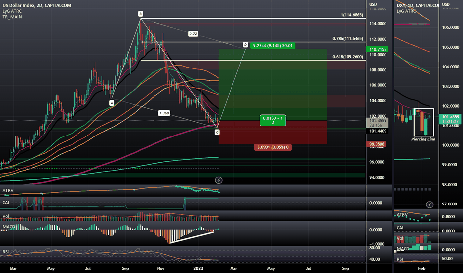 US Dollar Index: Piercing Line Bullish Reversal on the Daily