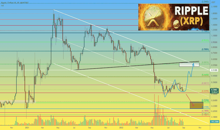 XRPUSDT "Double bottom" and a rise to $0.60 or fall to $0.21?