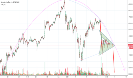 bitcoin pretty crash flag pennant