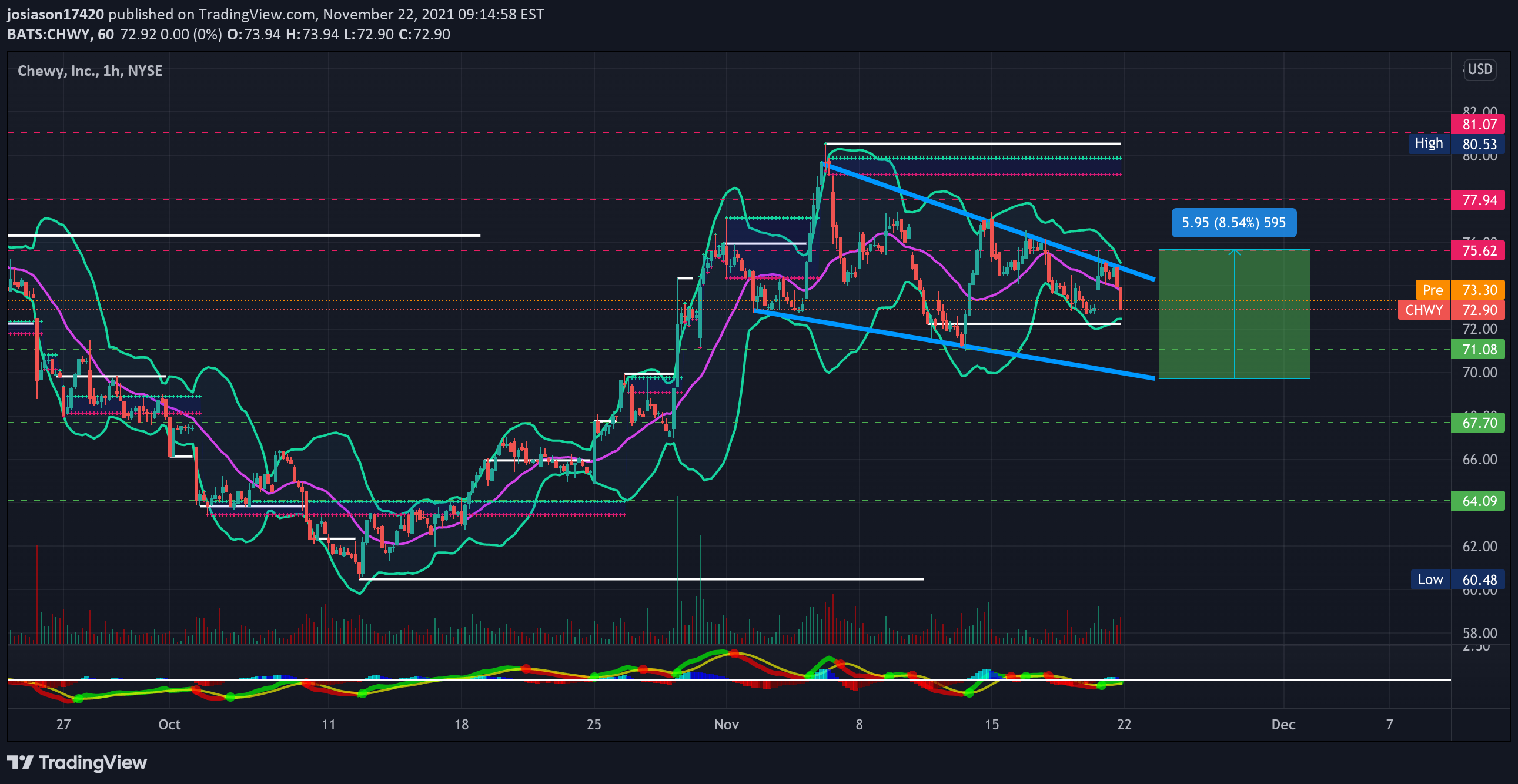 NYSE:CHWY Idea Chart Image by jacobosiason7