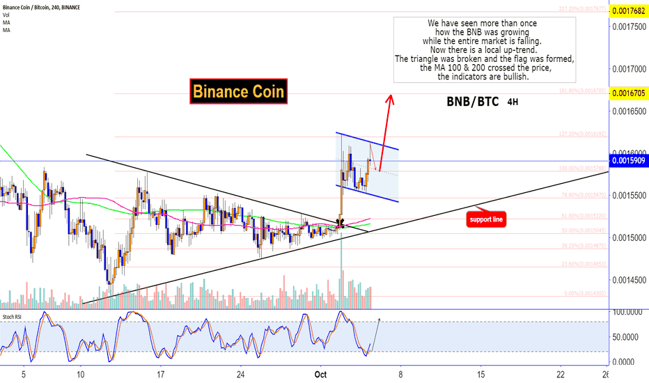 Binance Coin gains BTC