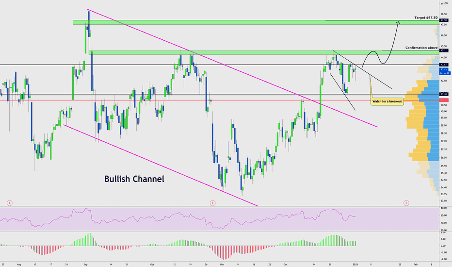 $DT | Dynatrace Bull Flag Breakout: Watch For Continuation