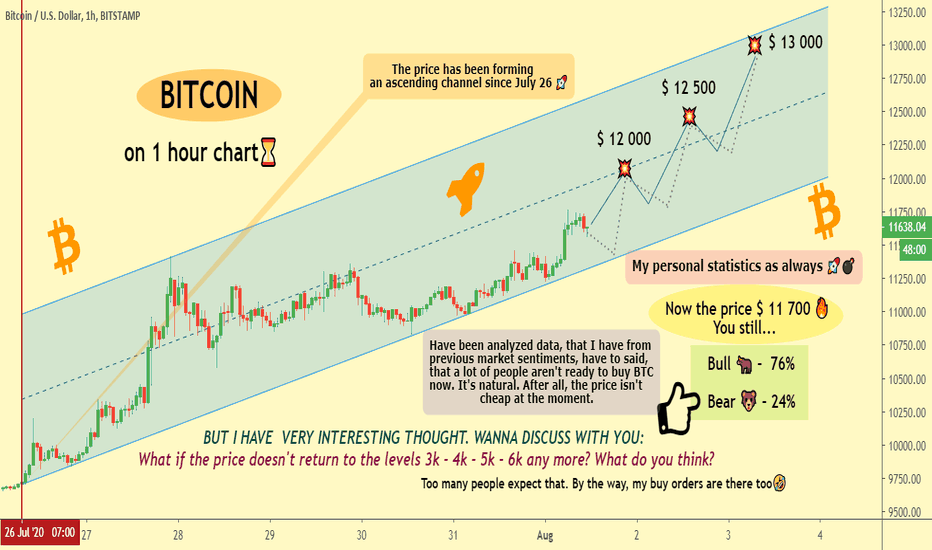 BITCOIN on hourly chart 01.08.2020💥