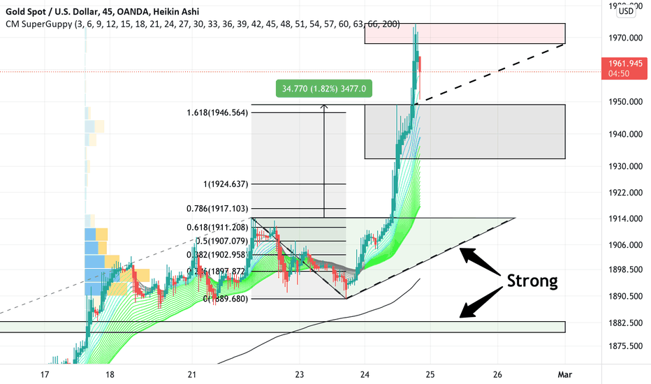 XAUUSD (45m) price pullback