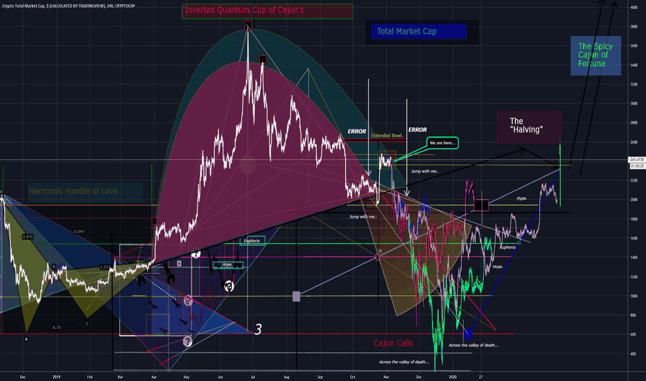 Crypto Total Market Cap. P-Modeling Pt 3. The Flying V of Cajun
