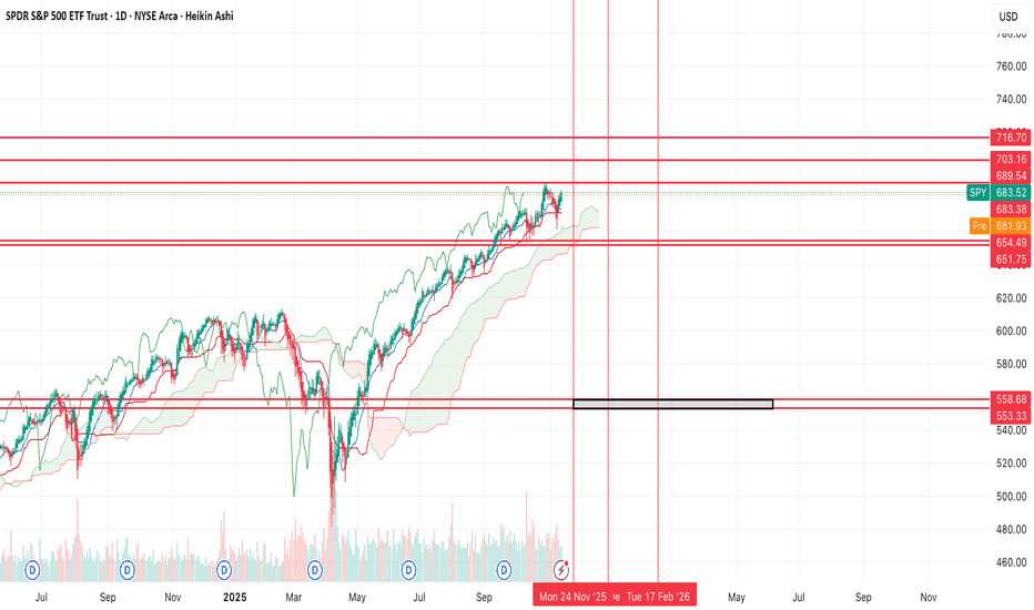 $SPY the final leg higher, then 20%+ correction