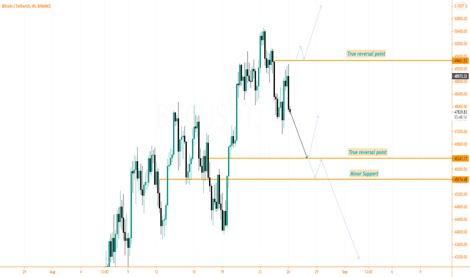 BTCUDST True reversal points
