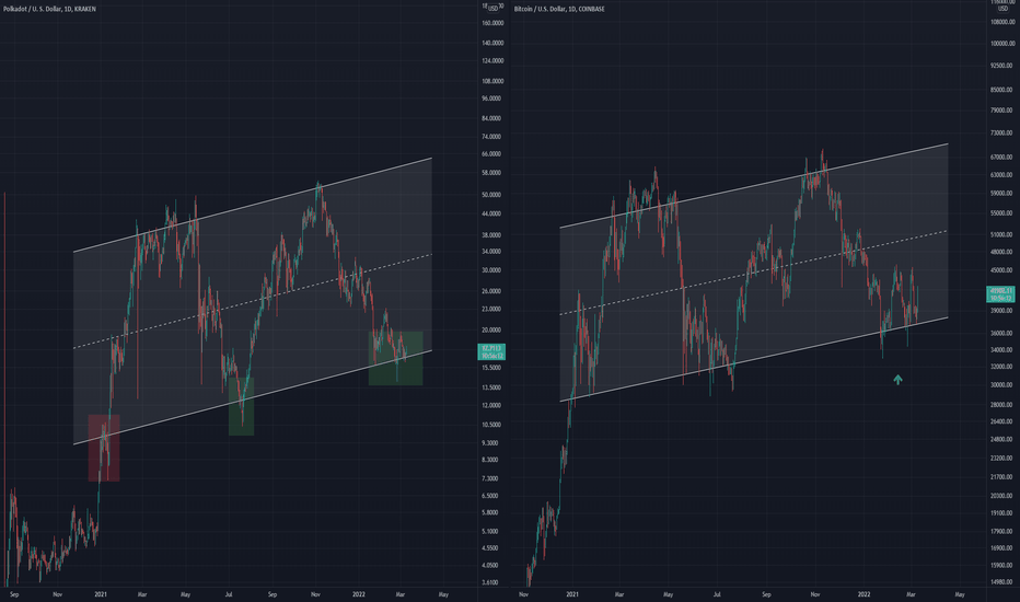 Polkadot and BTCUSD - Same Structure