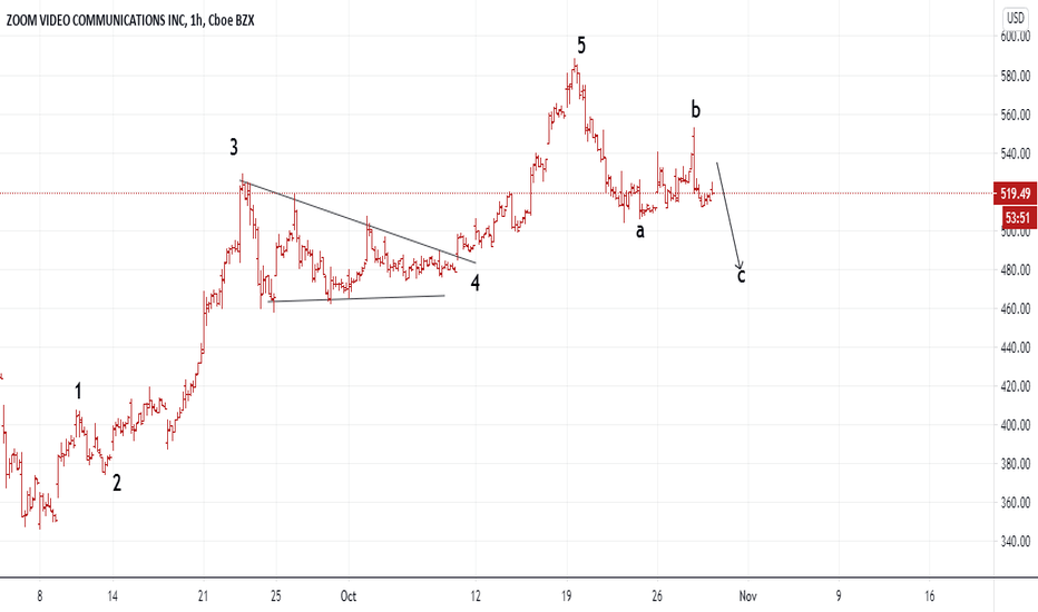 ZOOM Video Elliot Wave forecasting