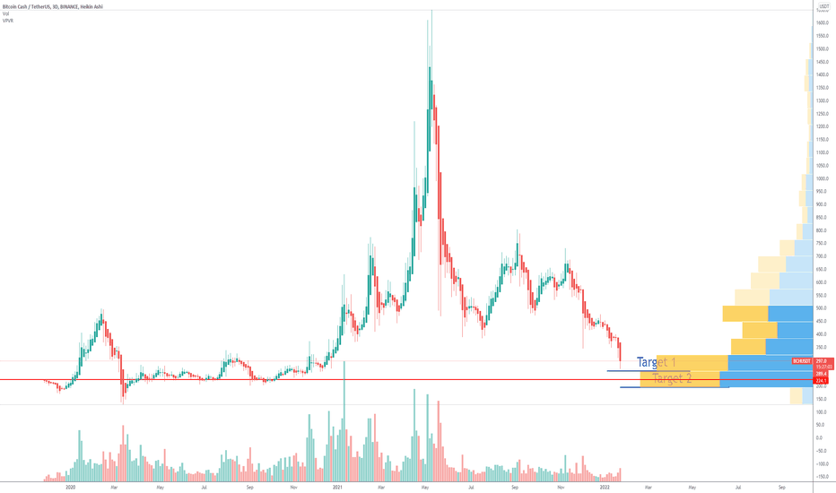 BCH Bitcoin Cash to test the support line