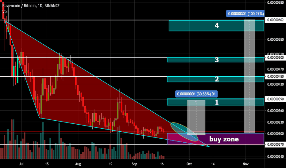 RVN Falling Wedge. First target + 30% Figure potential + 100%