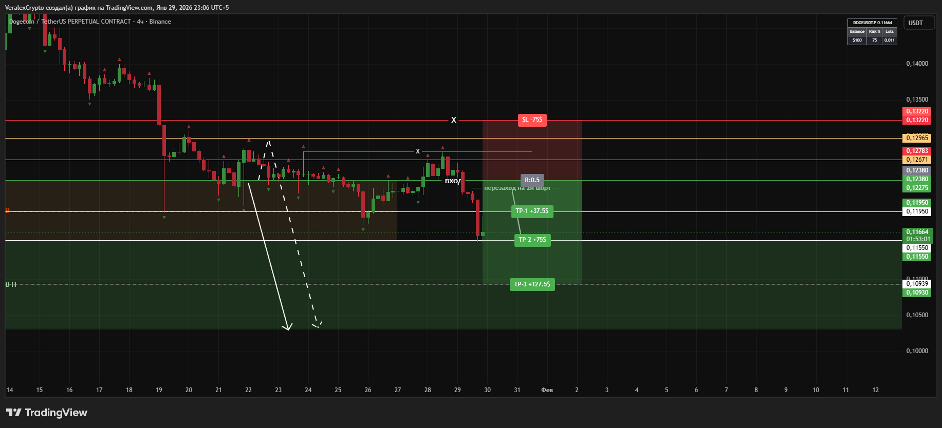 BINANCE:DOGEUSDT.P Chart Image by VeralexCrypto