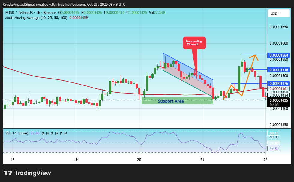 BINANCE:BONKUSDT 图表图片 由 CryptoAnalystSignal 提供