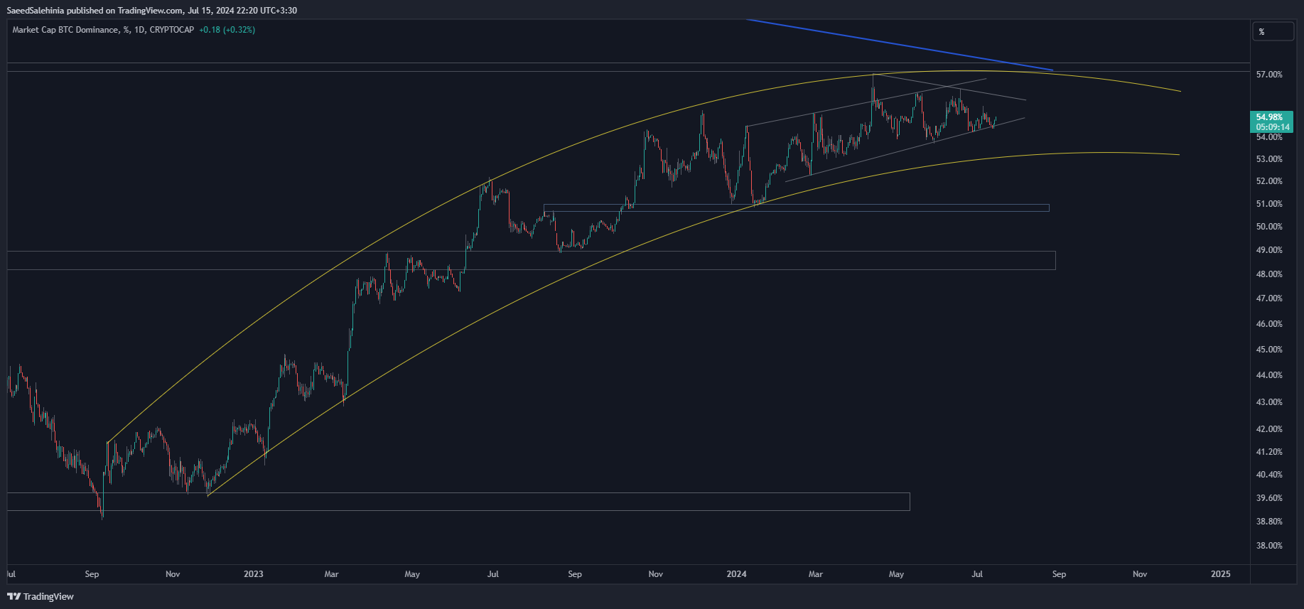 CRYPTOCAP:BTC.D Chart Image by SaeedSalehinia