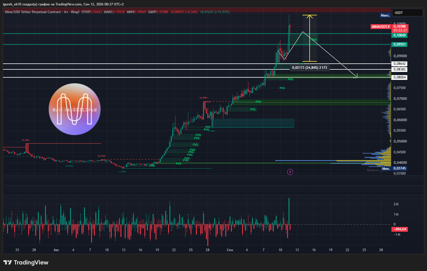 BINGX:MINAUSDT.P Chart Image by igorek_ek10
