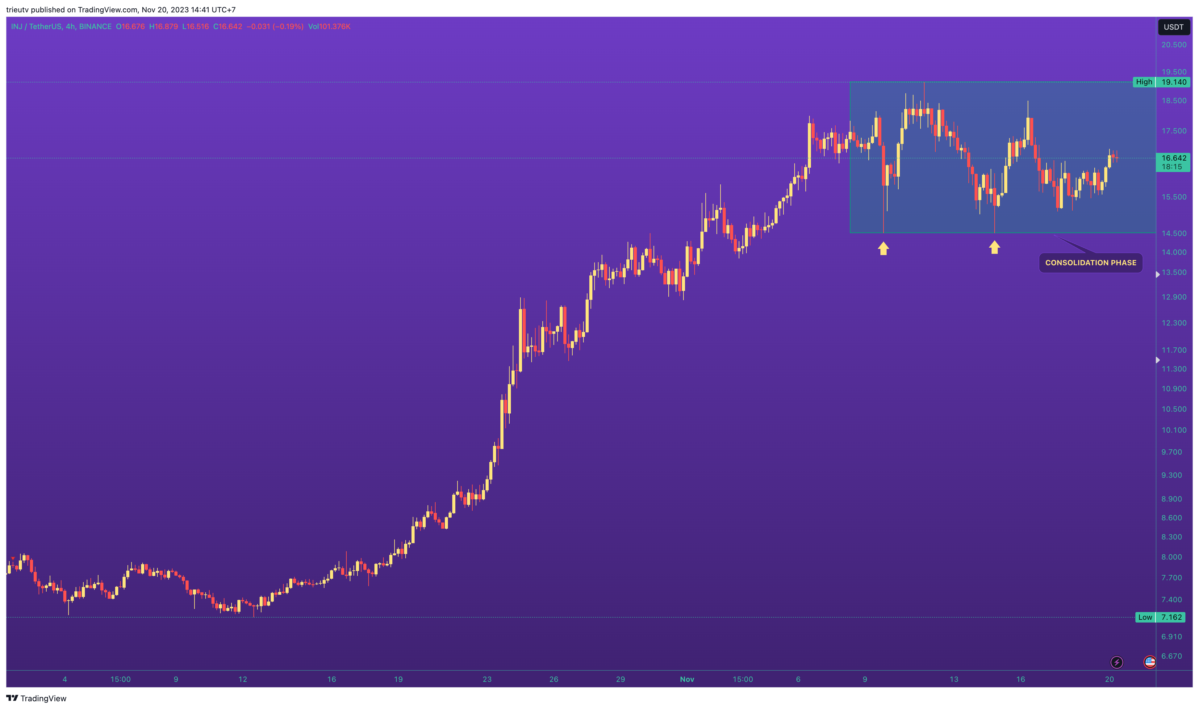 BINANCE:INJUSDTチャート画像 - mileinvestの投稿