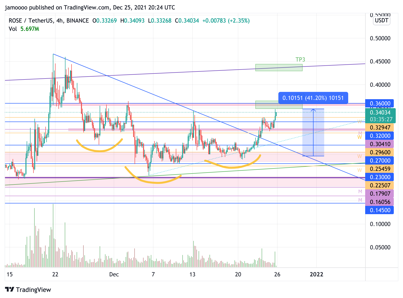 BINANCE:ROSEUSDTチャート画像 - jamooooの投稿