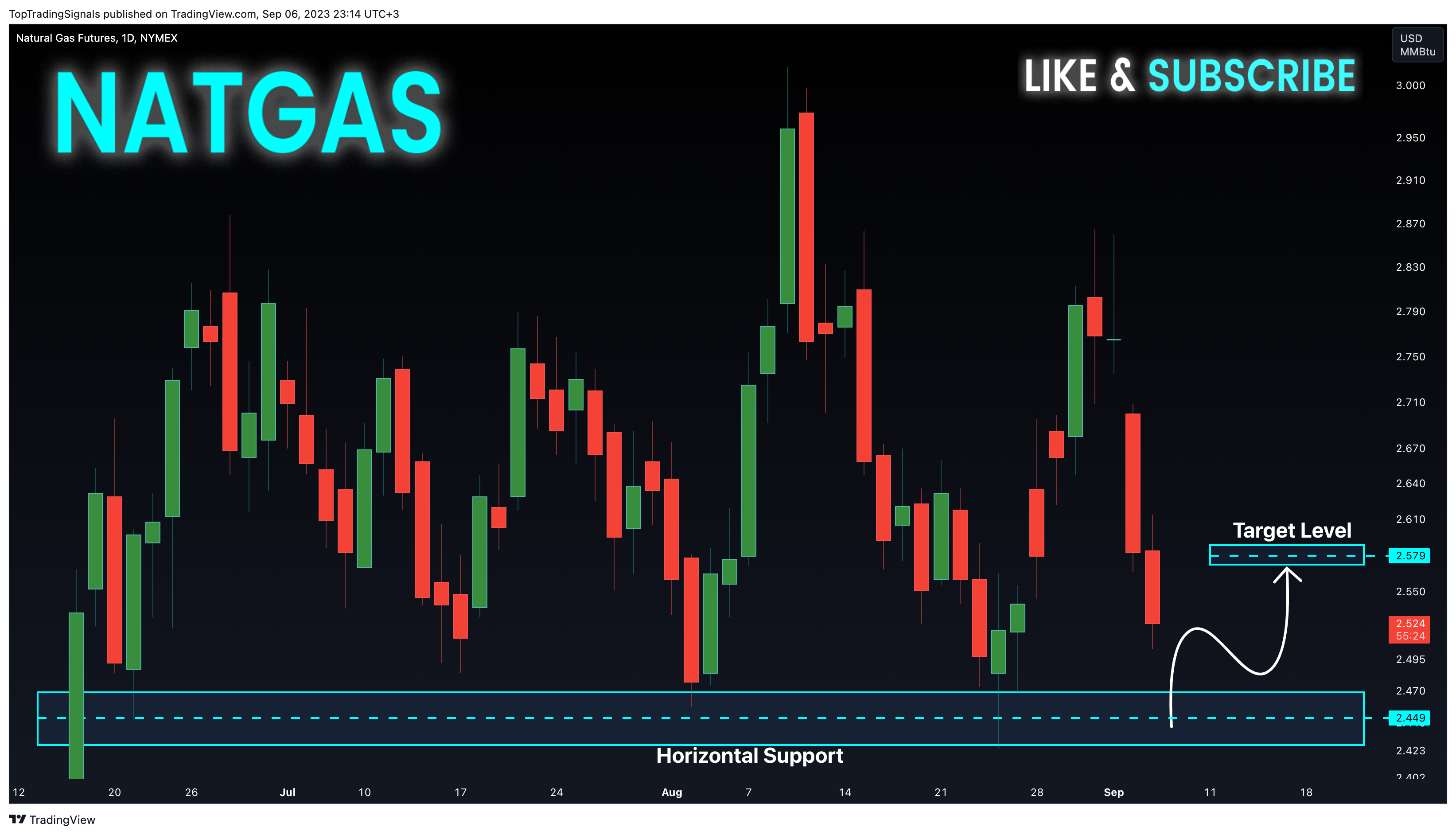 NYMEX:NG1! ภาพชาร์ต โดย TopTradingSignals