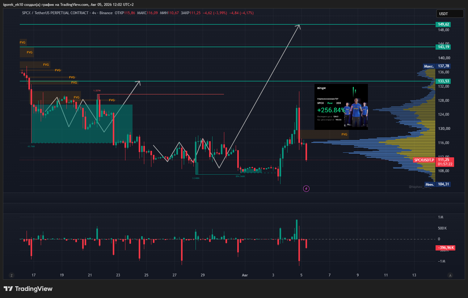 BINANCE:SPCXUSDT.P Chart Image by igorek_ek10