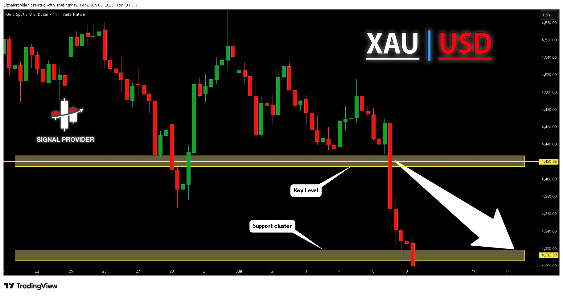 TRADENATION:XAUUSD Chart Image by SignalProvider