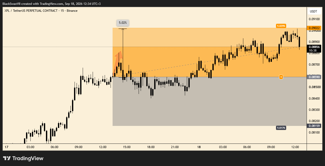 BINANCE:XPLUSDT.P Chart Image by BlackSwanVII