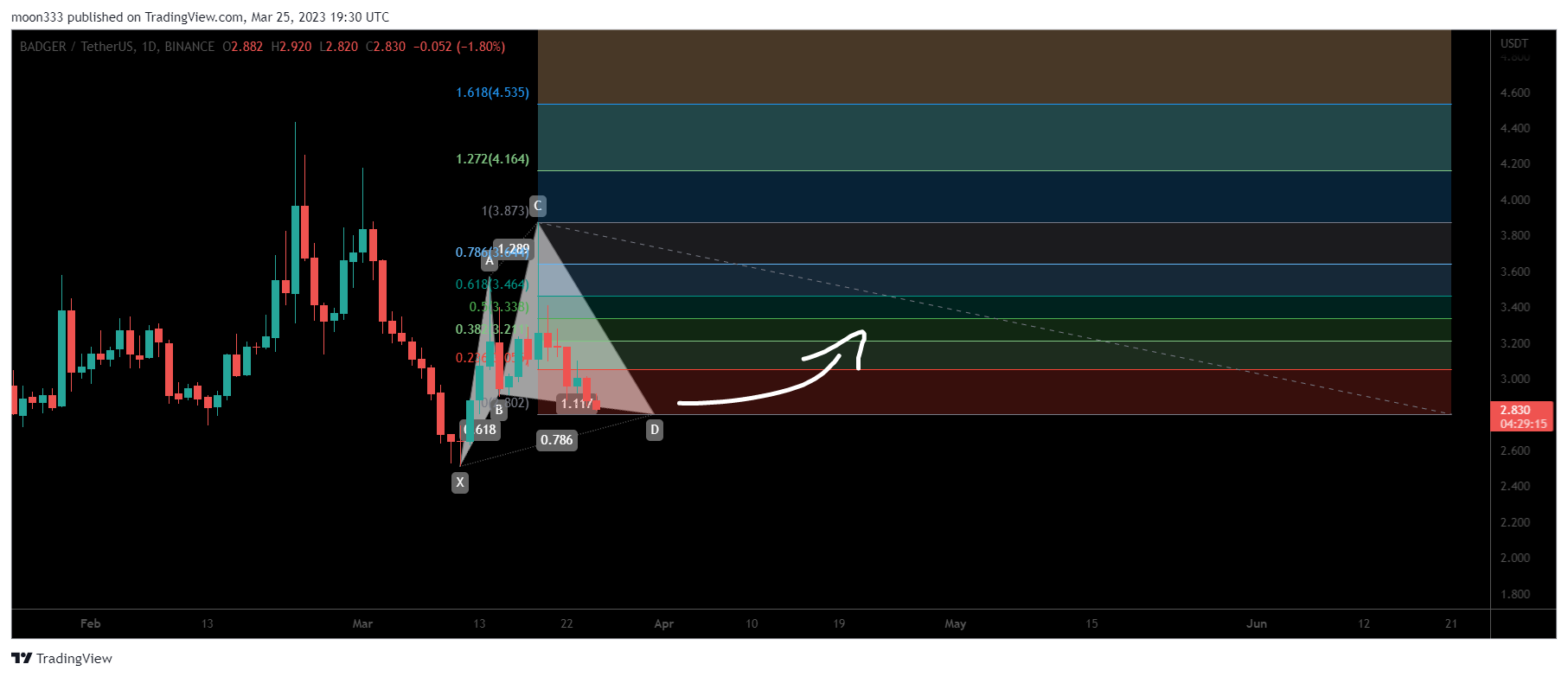 BINANCE:BADGERUSDT Chart Image by moon333