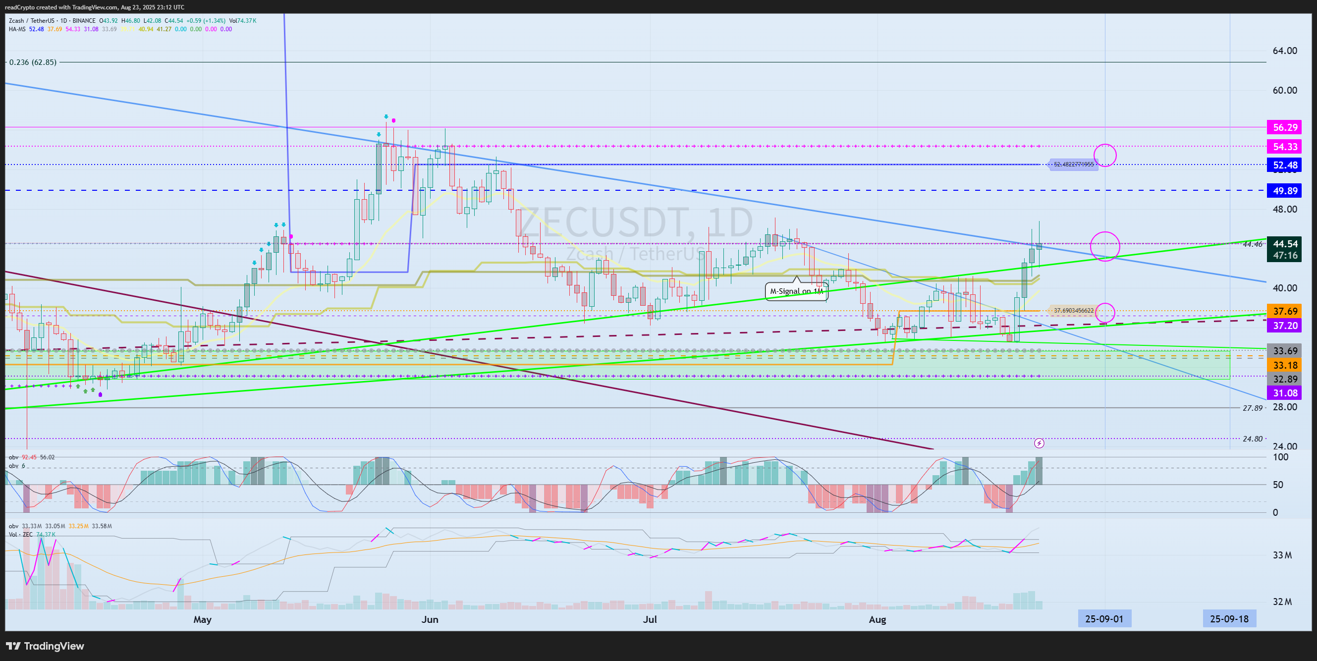 BINANCE:ZECUSDT Chart Image by readCrypto