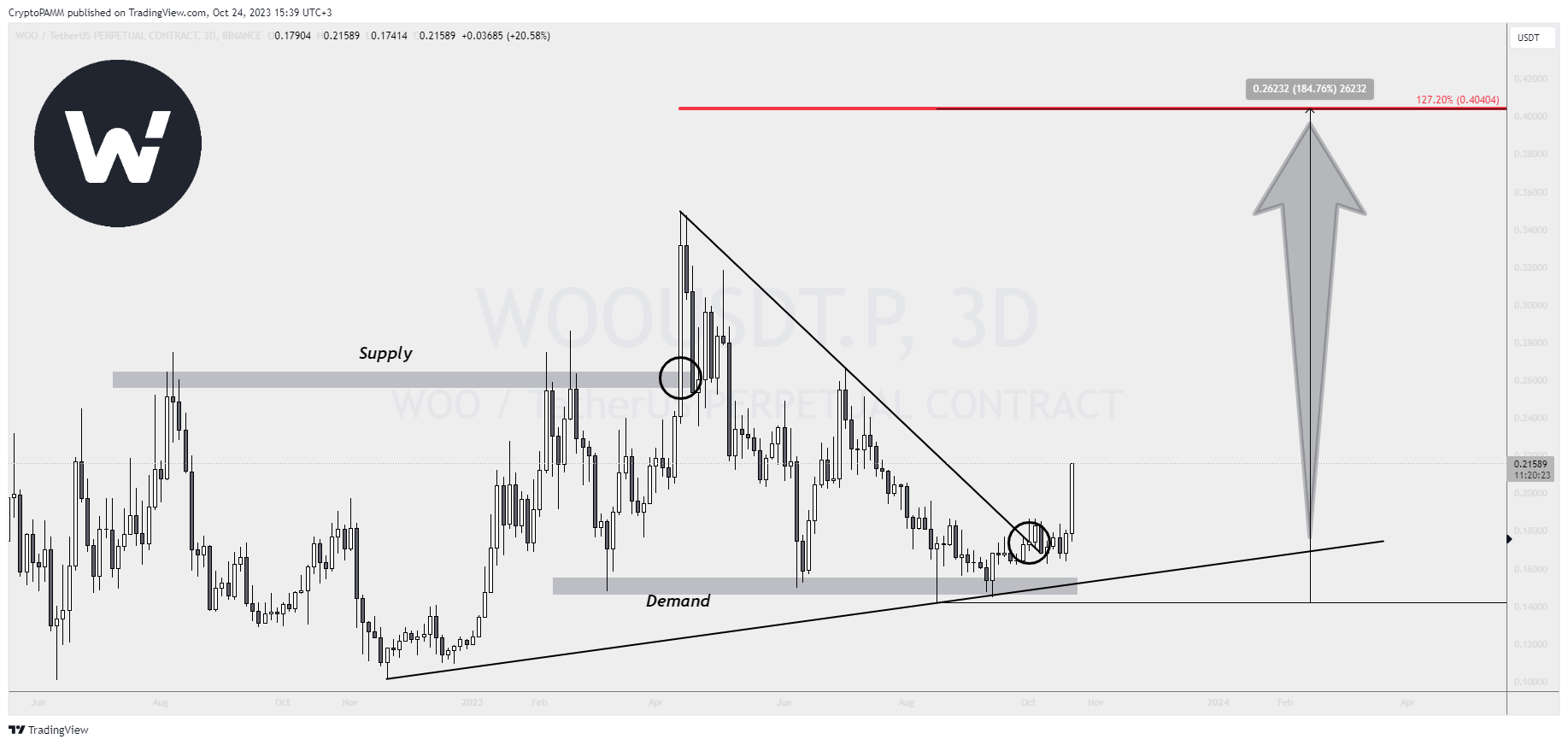 BINANCE:WOOUSDT.P Chart Image by CryptoPAMM