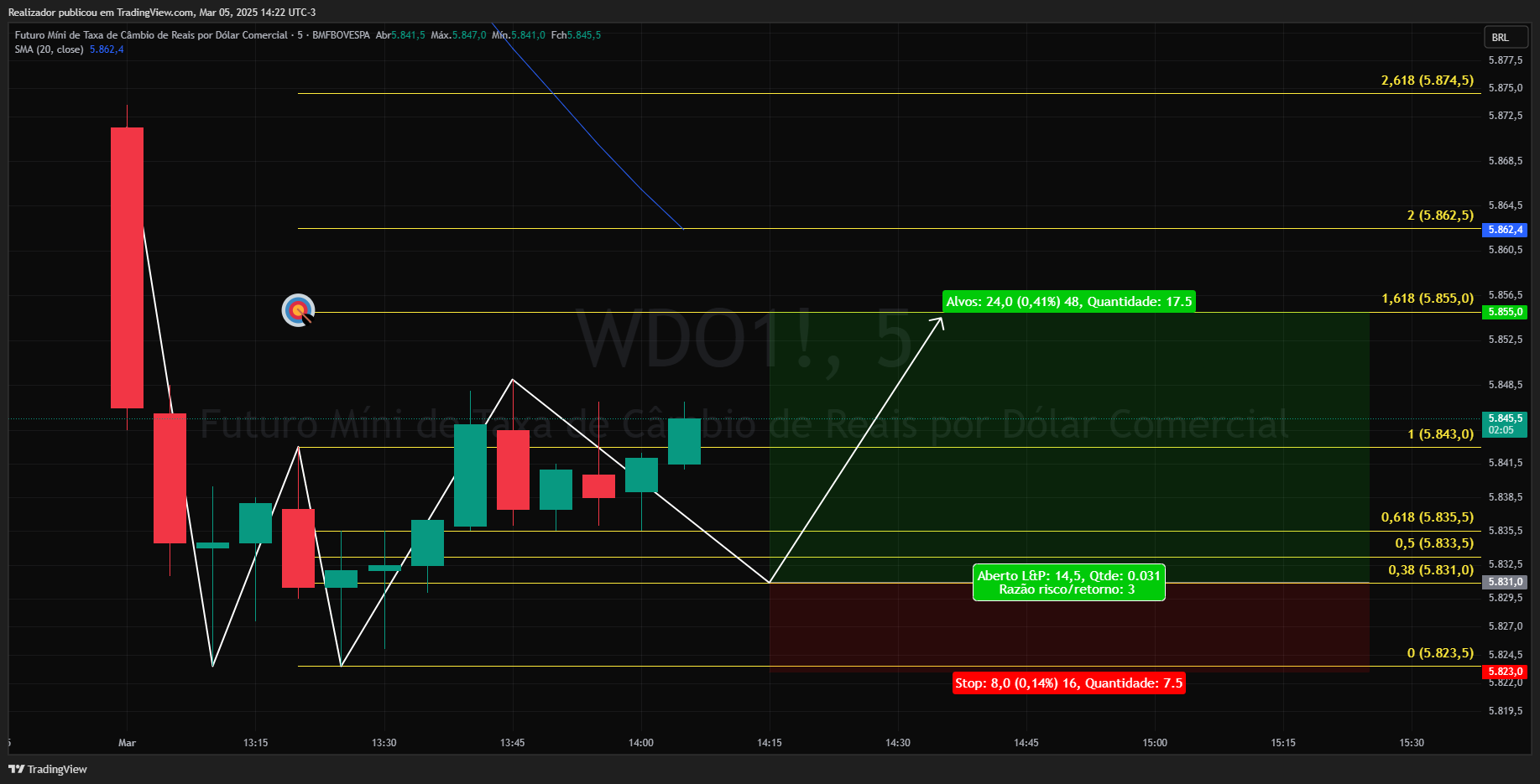 BMFBOVESPA_DLY:WDO1! Chart Image by Realizador