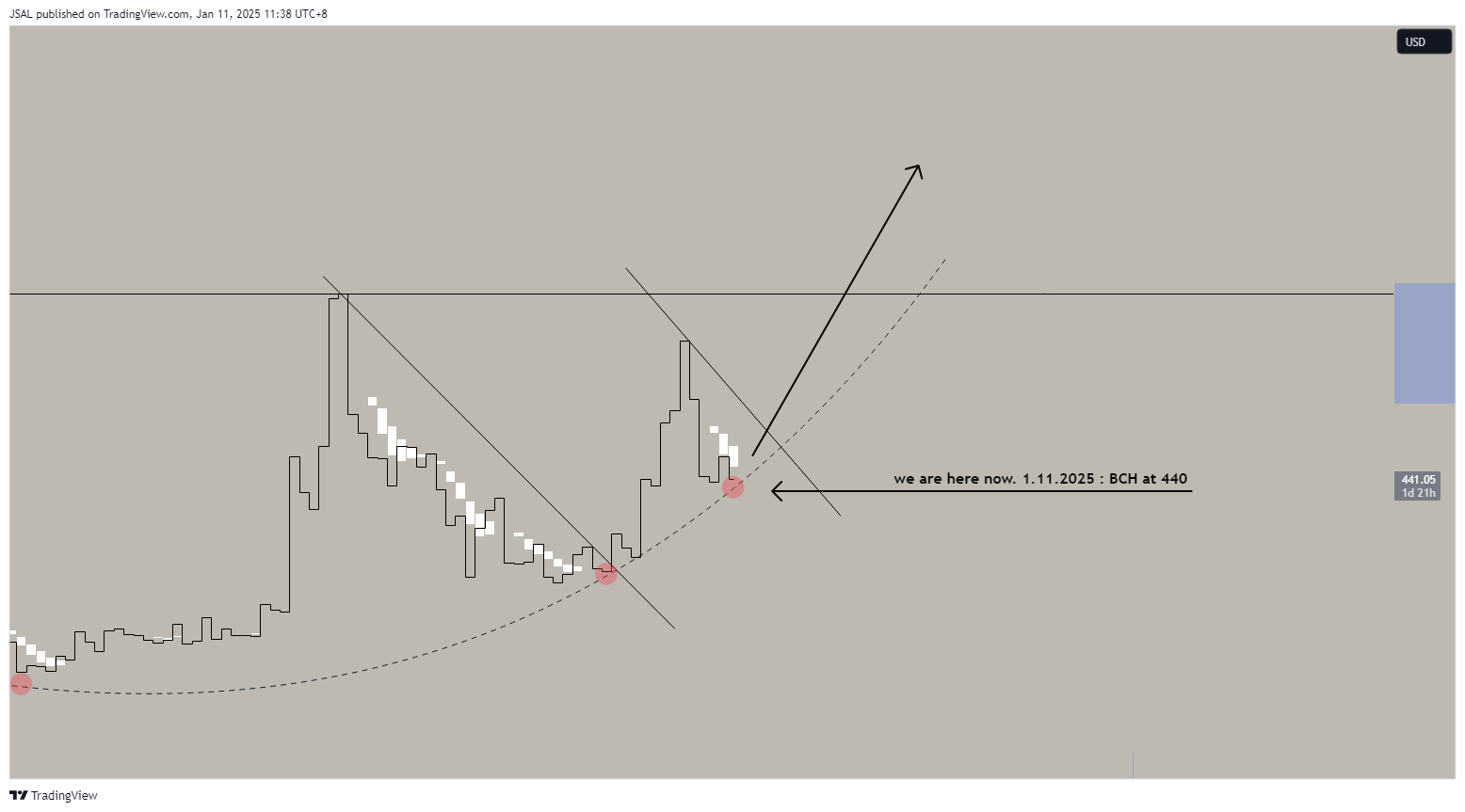 COINBASE:BCHUSD Imagem do gráfico por JSAL