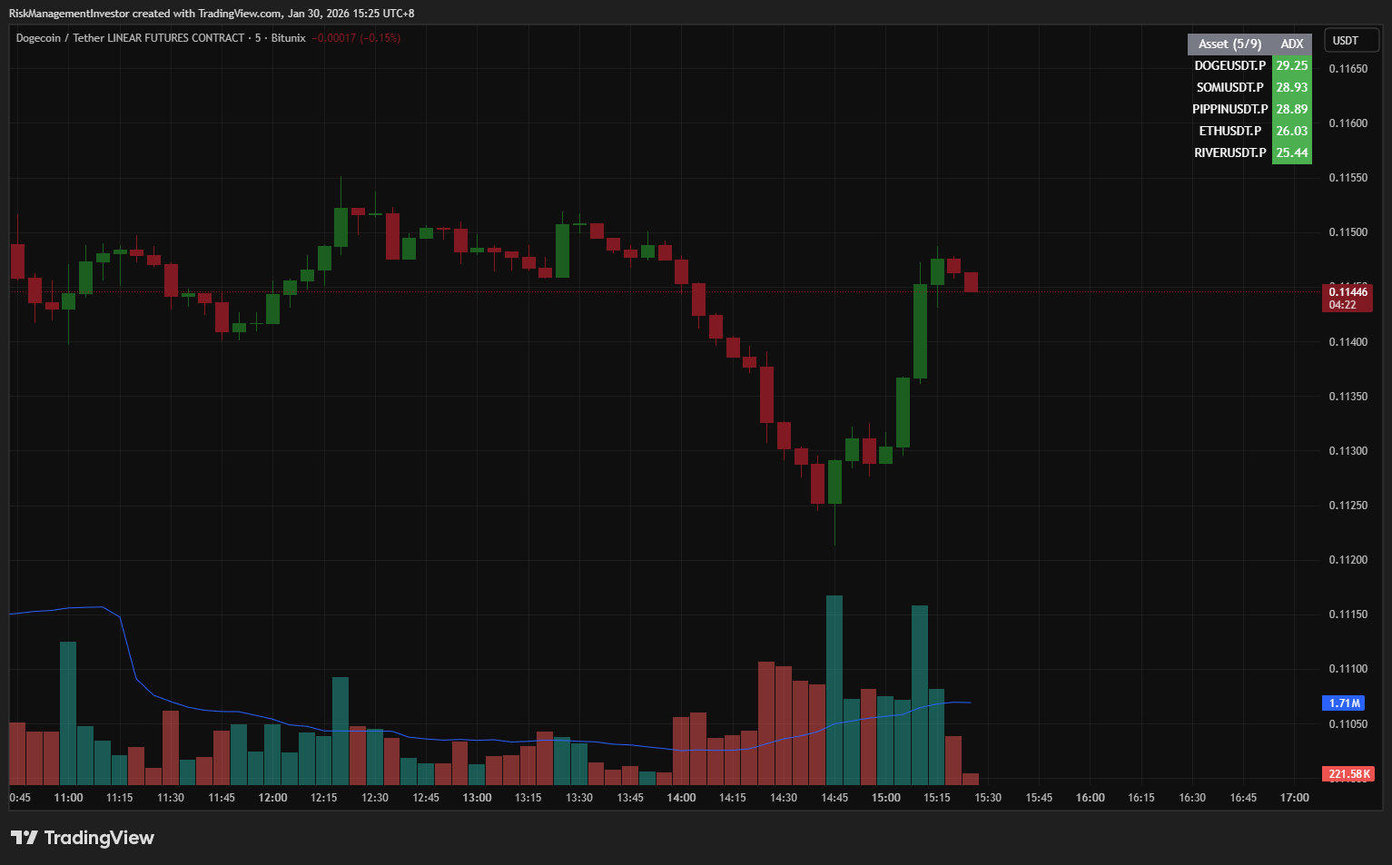 BITUNIX:DOGEUSDT.P Chart Image by RiskManagementInvestor
