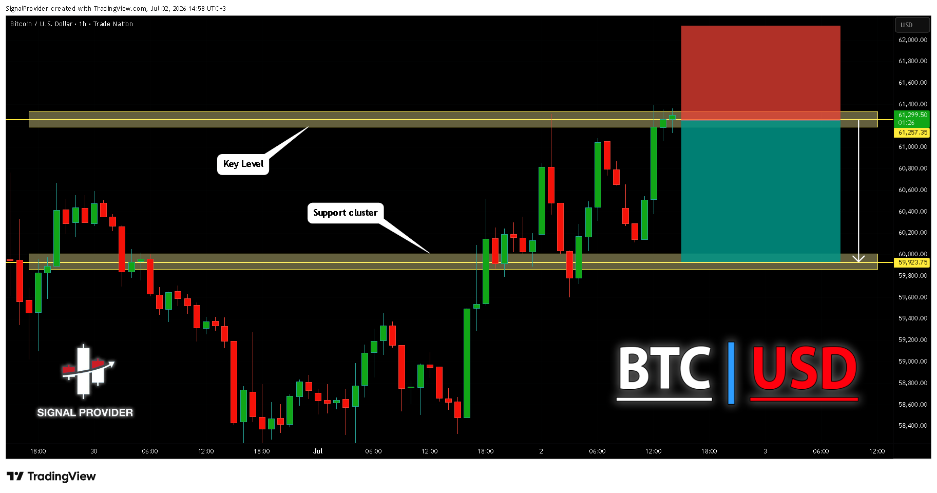 TRADENATION:BTCUSD Chart Image by SignalProvider