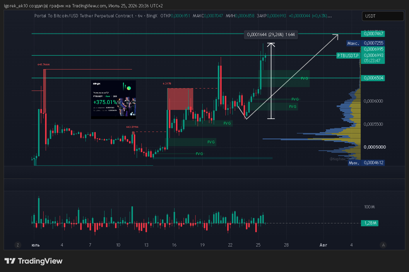 BINGX:PTBUSDT.P Chart Image by igorek_ek10