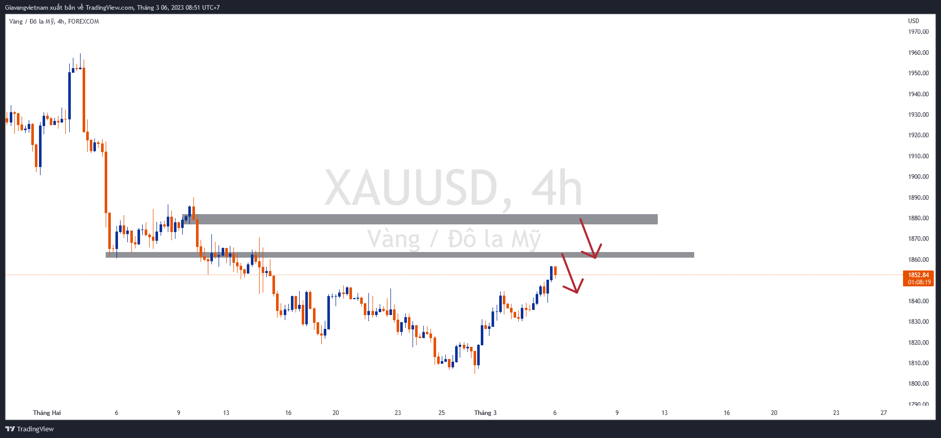 FOREXCOM:XAUUSD 图表图片 由 Giavangvietnam 提供