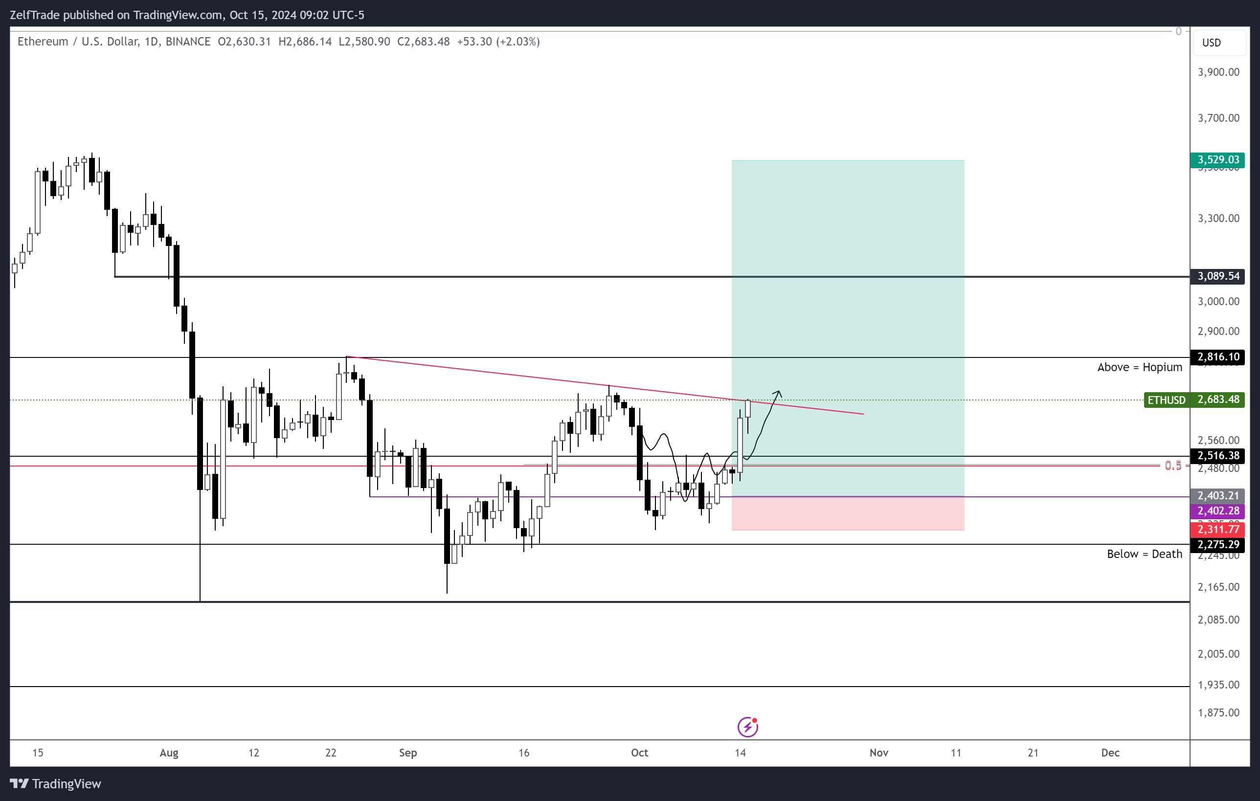 BINANCE:ETHUSD Chart Image by ZelfTrade