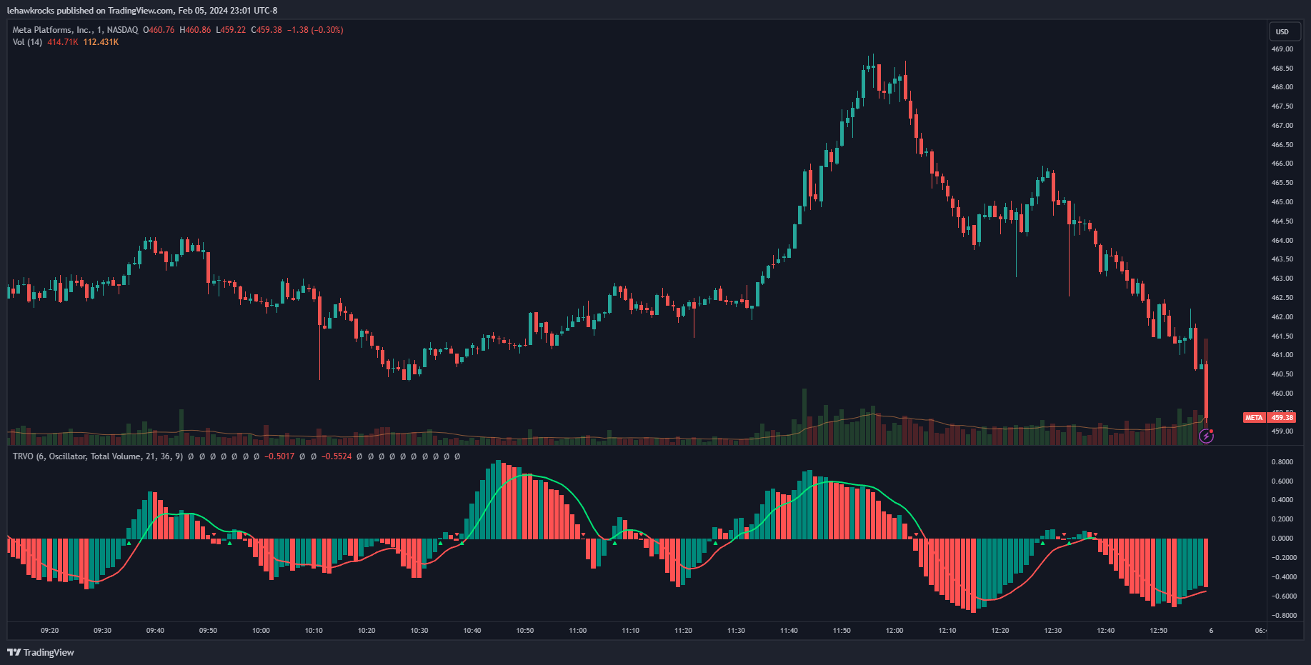 NASDAQ:META Chart Image by lehawkrocks