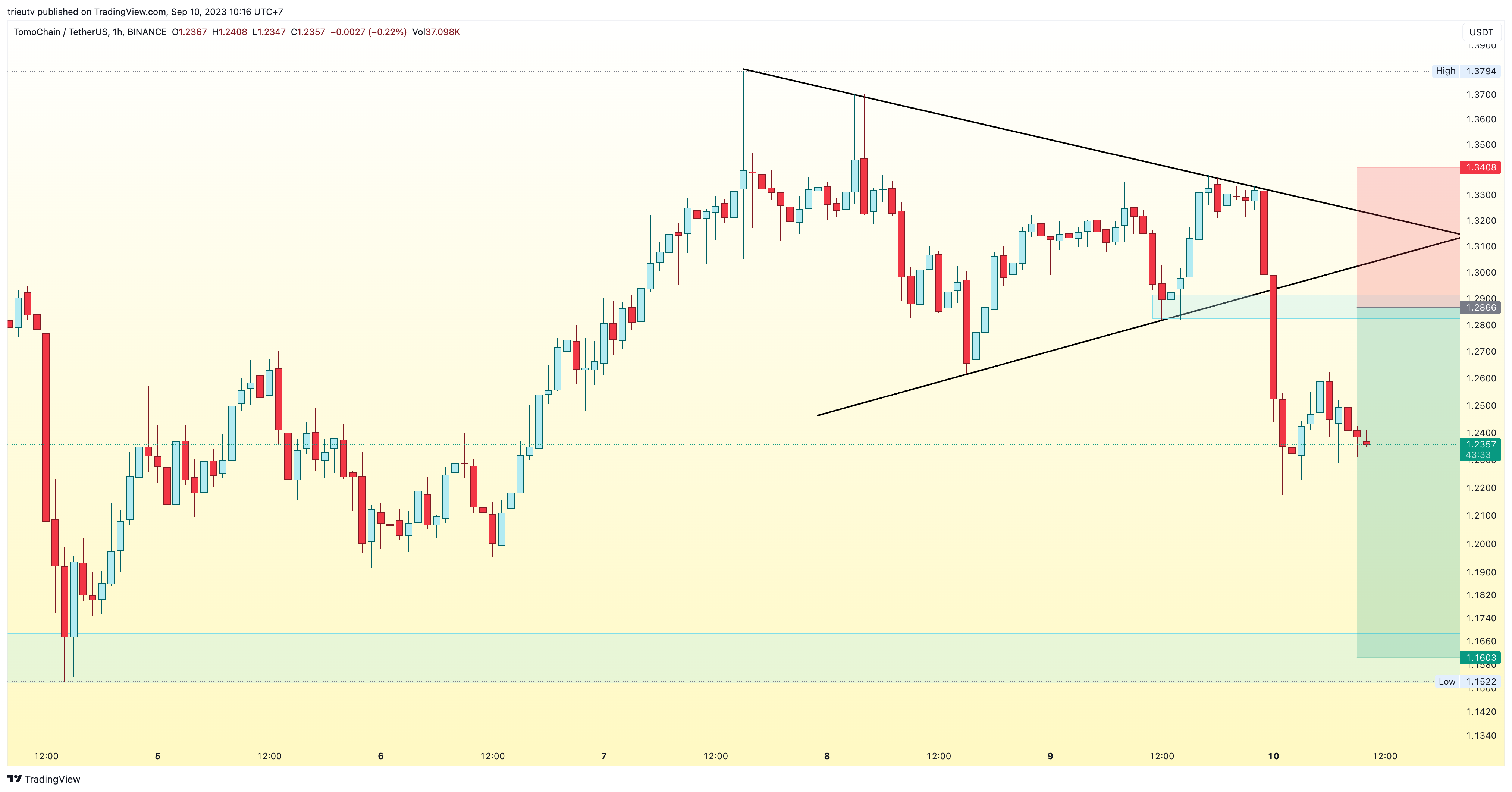 BINANCE:TOMOUSDT Chart Image by mileinvest
