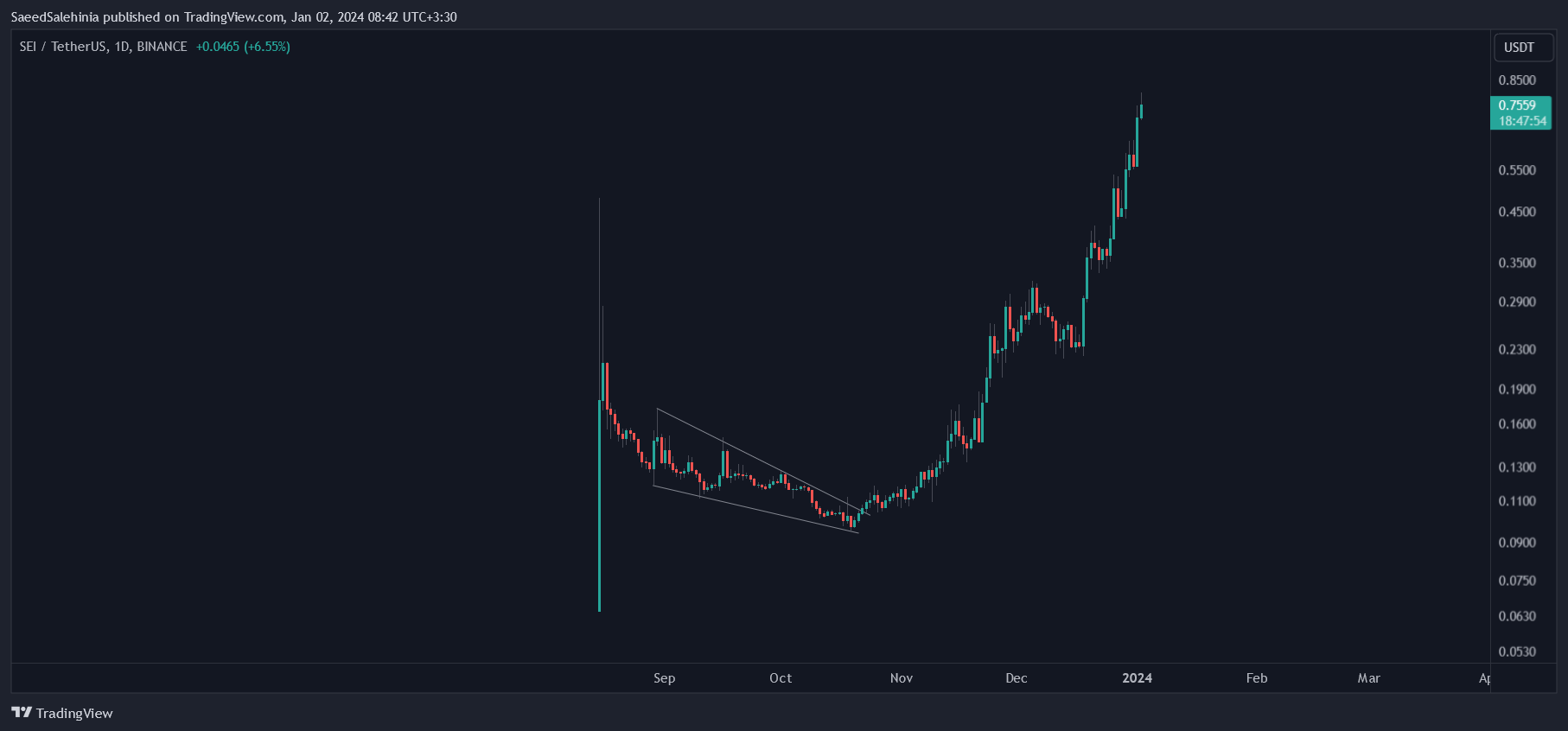 BINANCE:SEIUSDT Chart Image by SaeedSalehinia