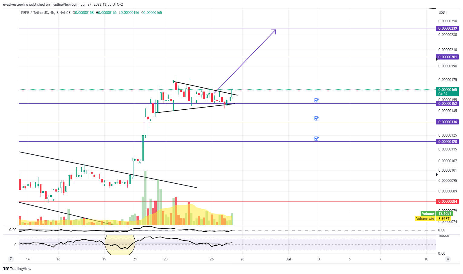 BINANCE:PEPEUSDT Chart Image by evasivesteering