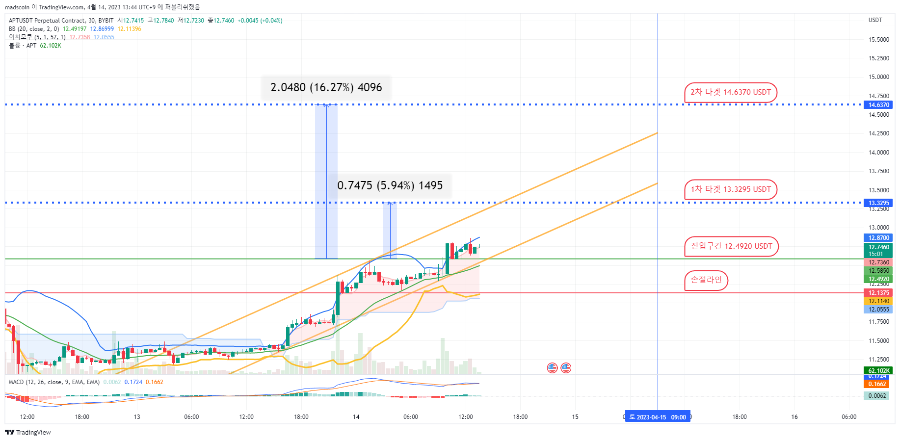 BYBIT:APTUSDT.P Chart Image by madscoin
