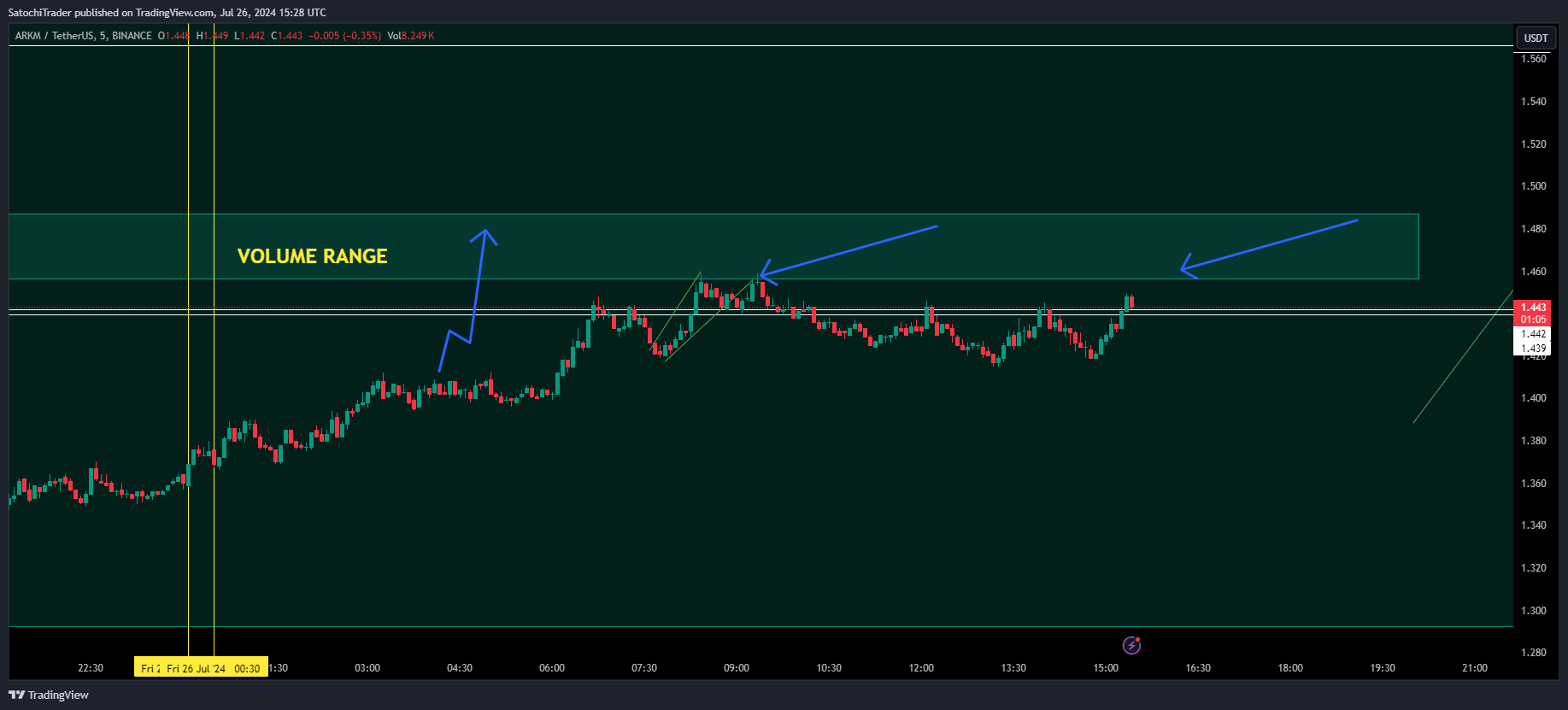 BINANCE:ARKMUSDT Chart Image by SatochiTrader