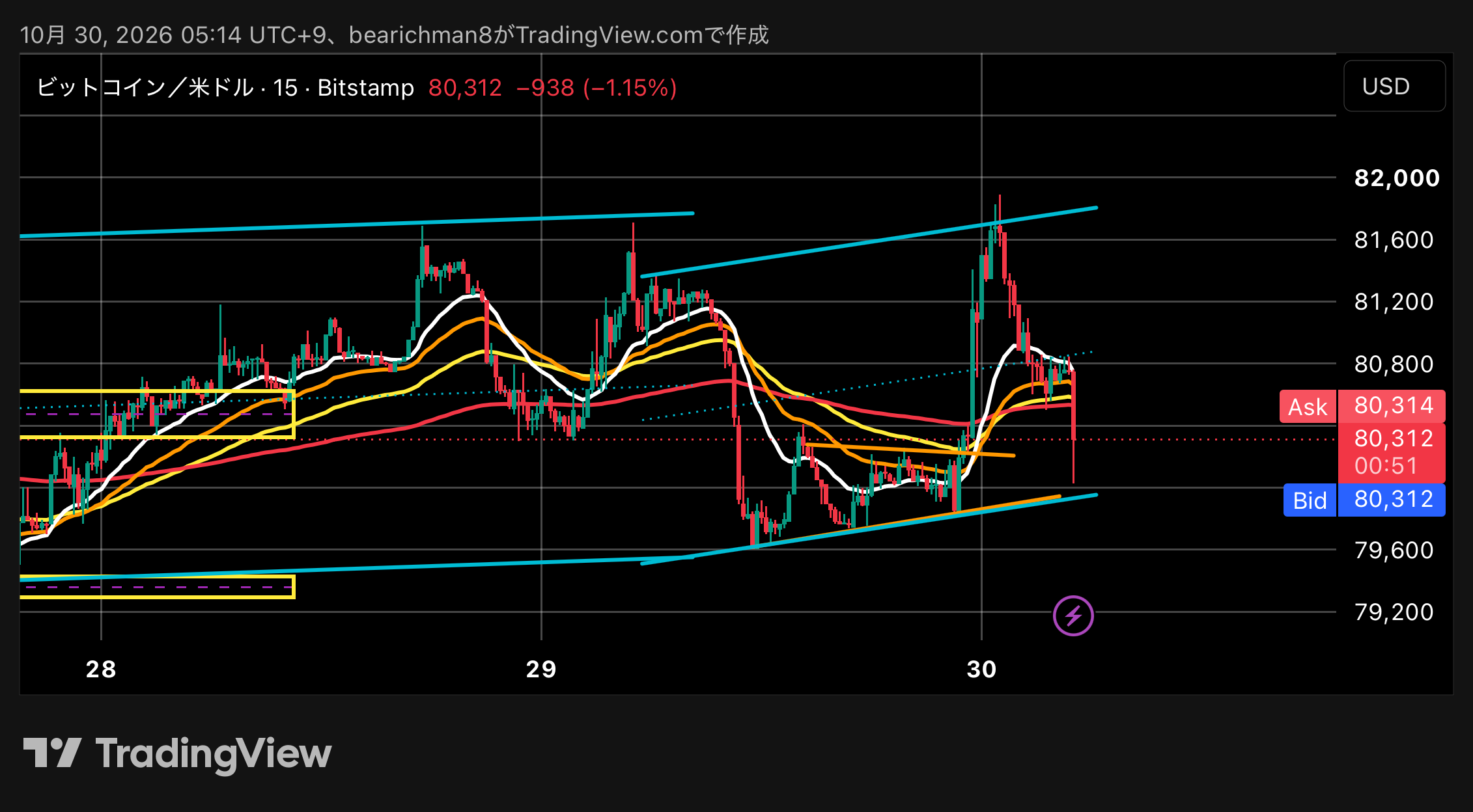 BITSTAMP:BTCUSD Chart Image by bearichman8