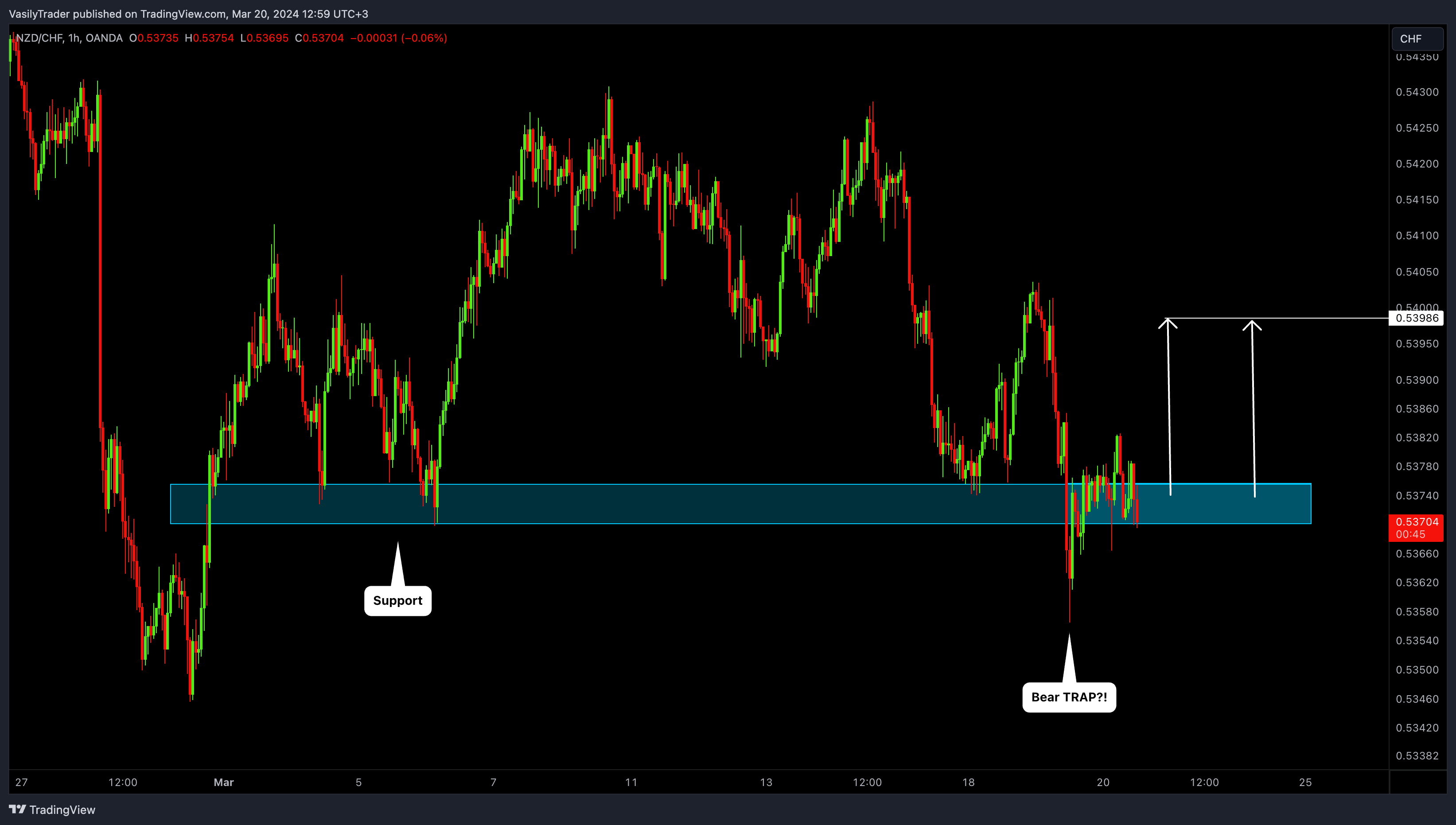 OANDA:NZDCHF Chart Image by VasilyTrader