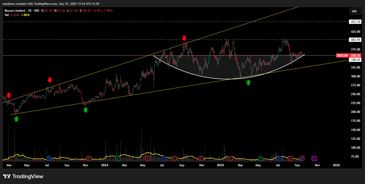 NSE:BIOCON Chart Image by mmjimm