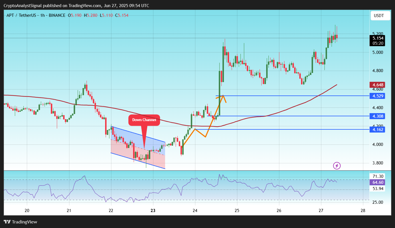 BINANCE:APTUSDT 图表图片 由 CryptoAnalystSignal 提供