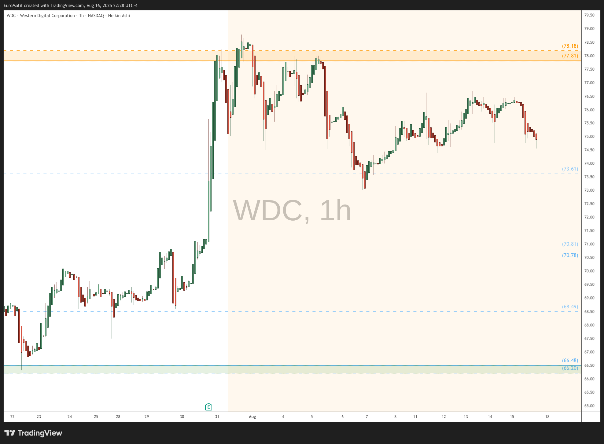 BATS:WDC Chart Image by EuroMotif
