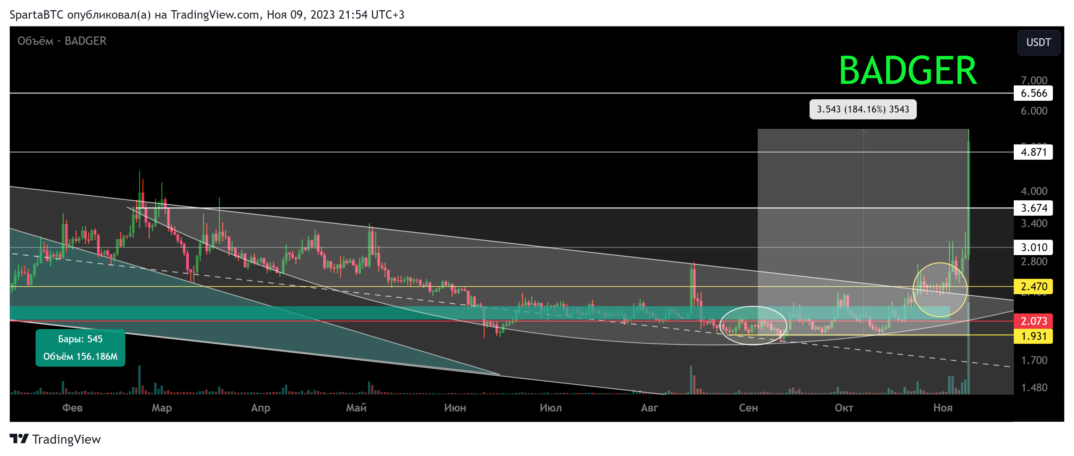 BINANCE:BADGERUSDT Chartbild von SpartaBTC