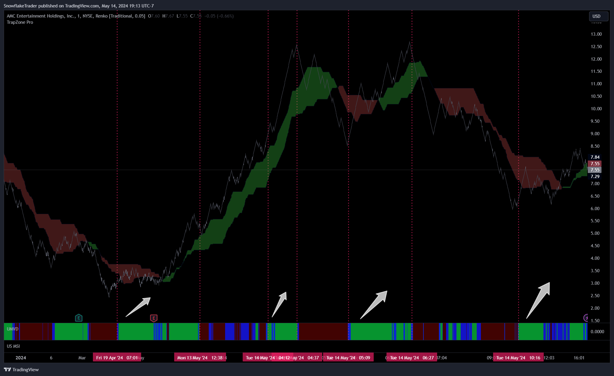 Imej Carta NYSE:AMC oleh SnowflakeTrader