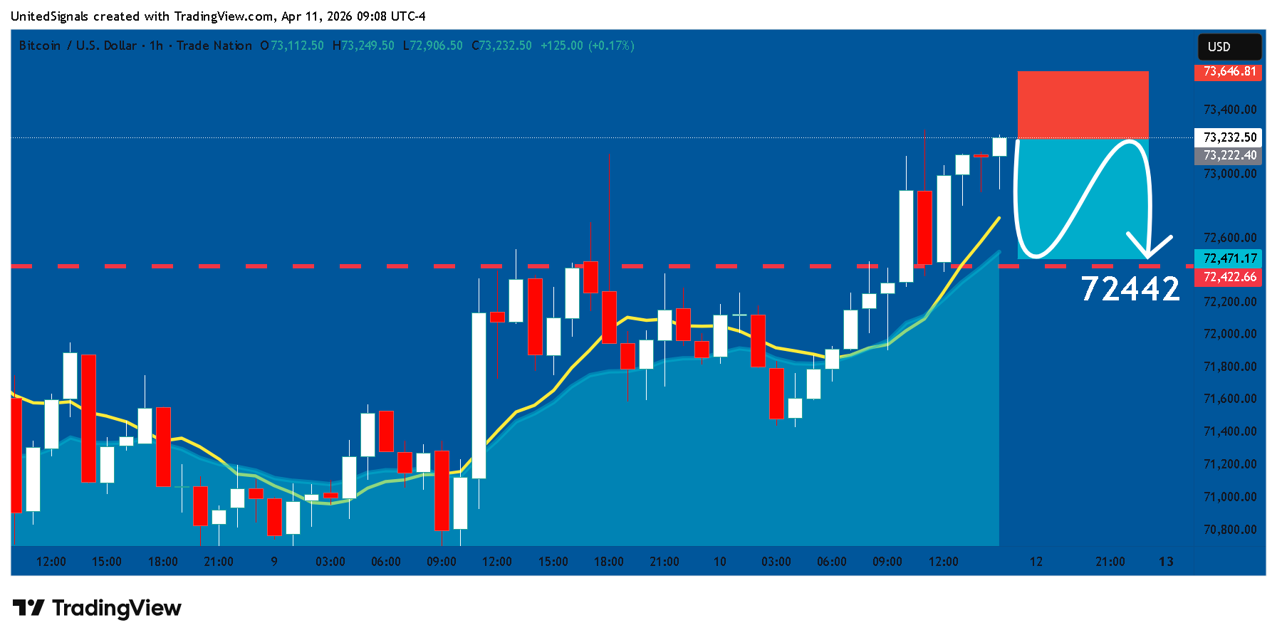 TRADENATION:BTCUSD Obraz wykresu od UnitedSignals
