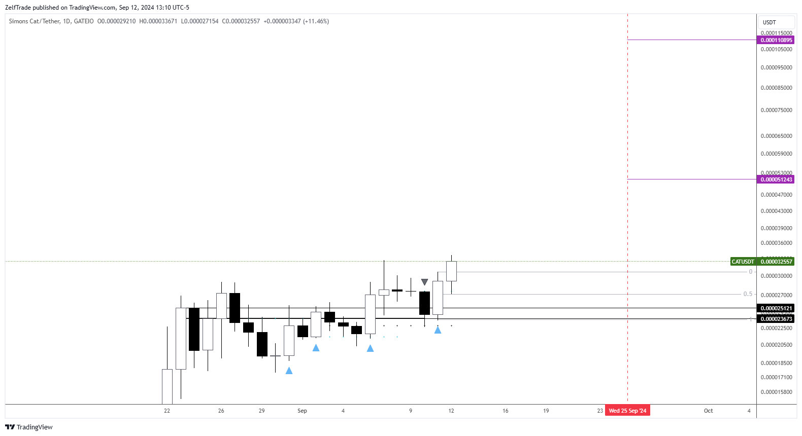 GATEIO:CATUSDT Chart Image by ZelfTrade